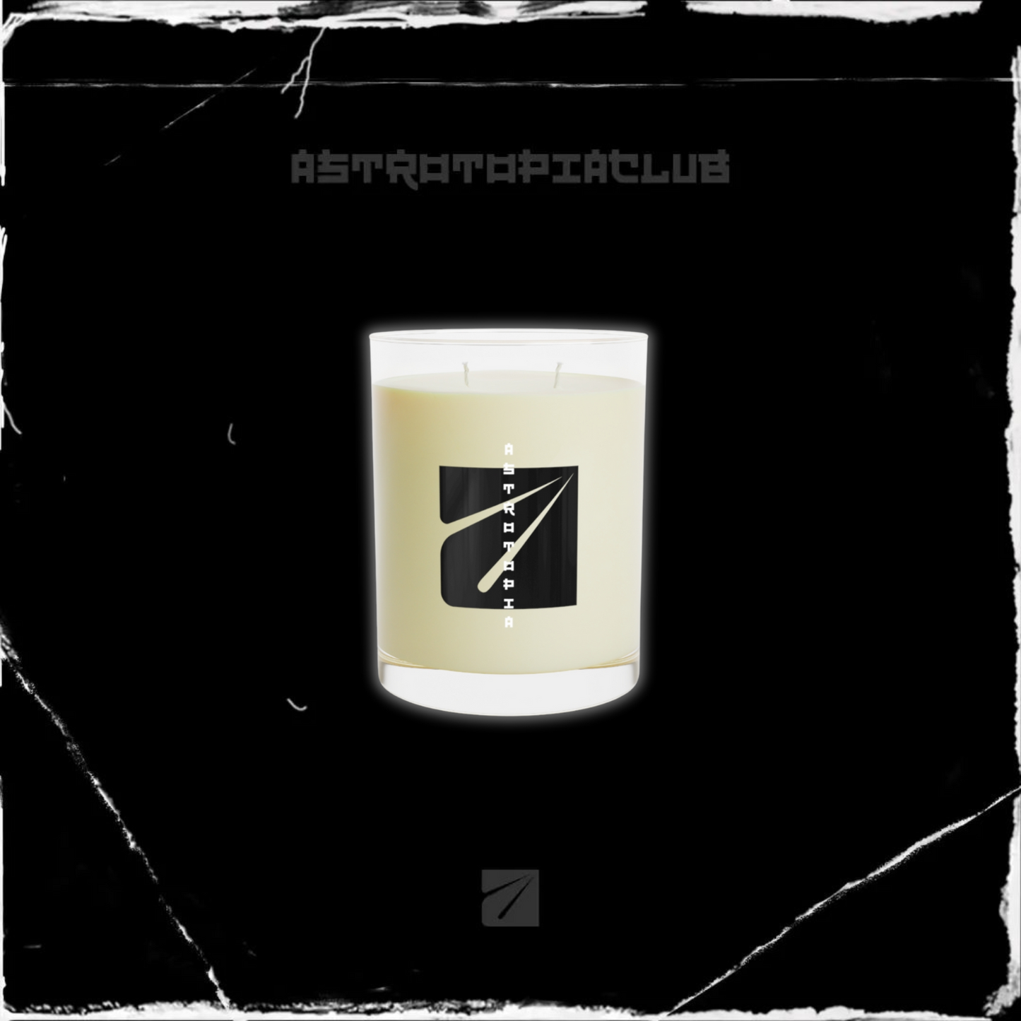 Scented Candle - Full Glass - Dark Print